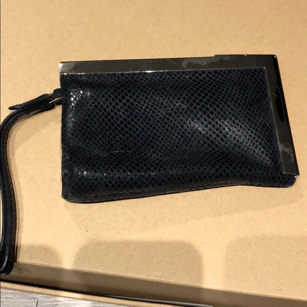 Calvin Klein  snakeskin leather wristlet